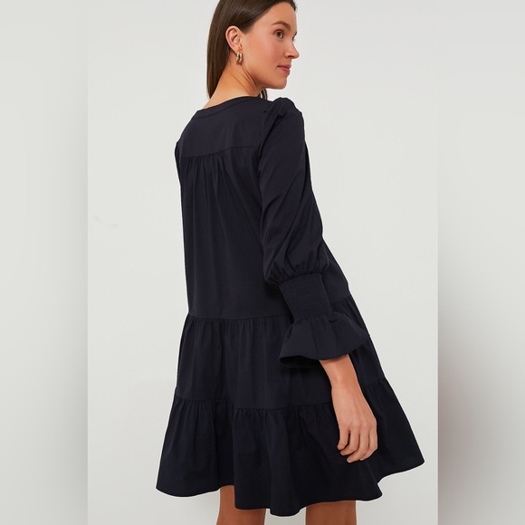 Tuckernuck Pomander Place Navy Cotton Poplin Kenzo Dress in Medium - Picture 4 of 9